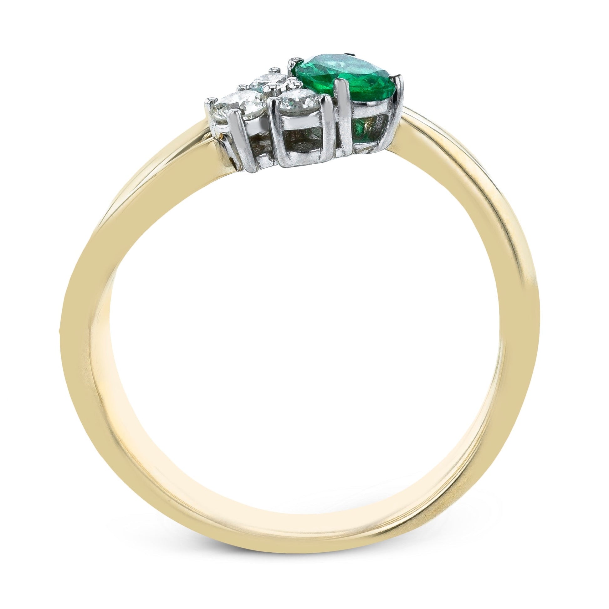 emerald-color-ring-in-14k-gold-with-diamonds ZR2609