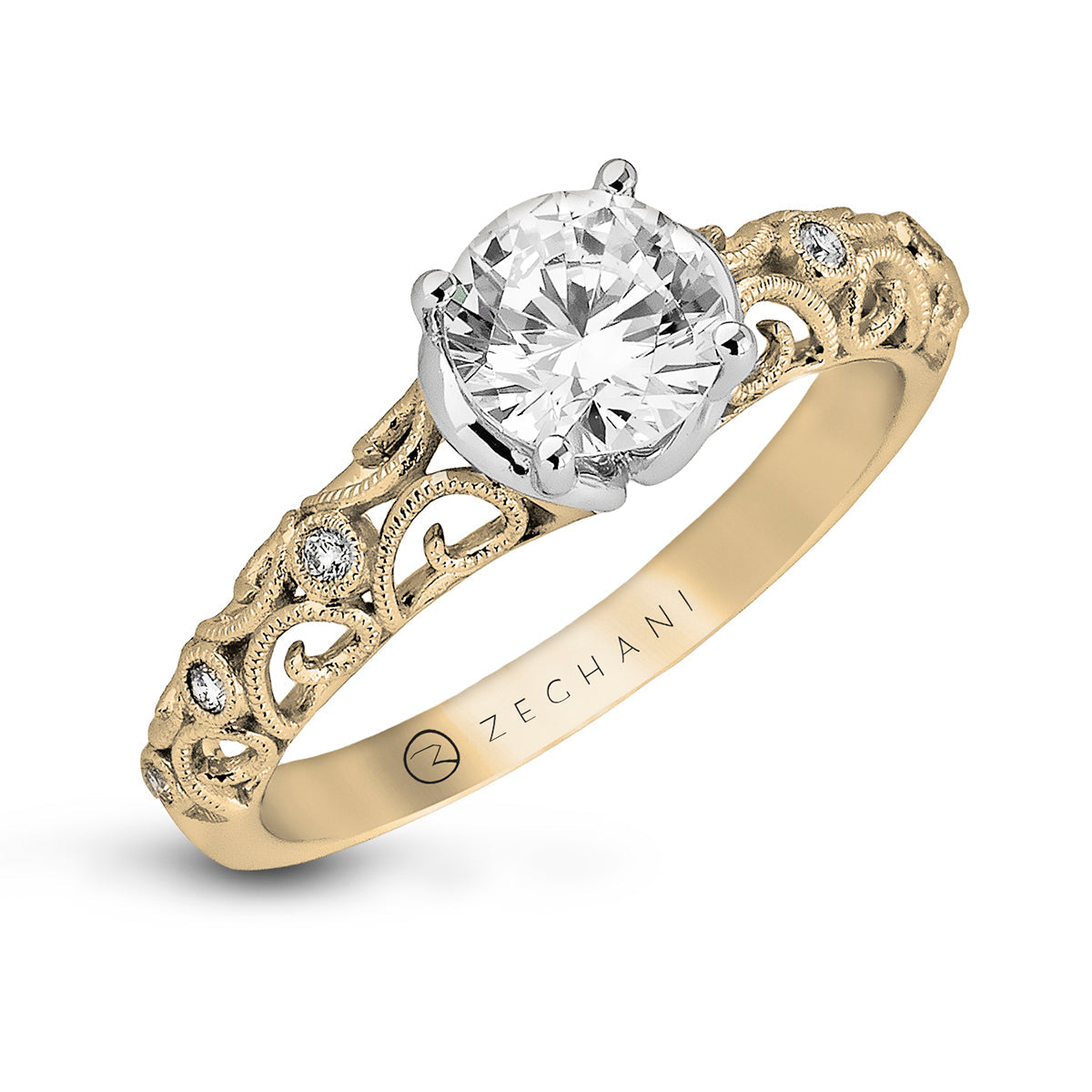 engagement-ring-in-14k-gold-with-diamonds ZR915