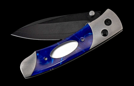 William Henry Titanium pocketknife with compressed acrylic resin and stainless blade A200-2B
