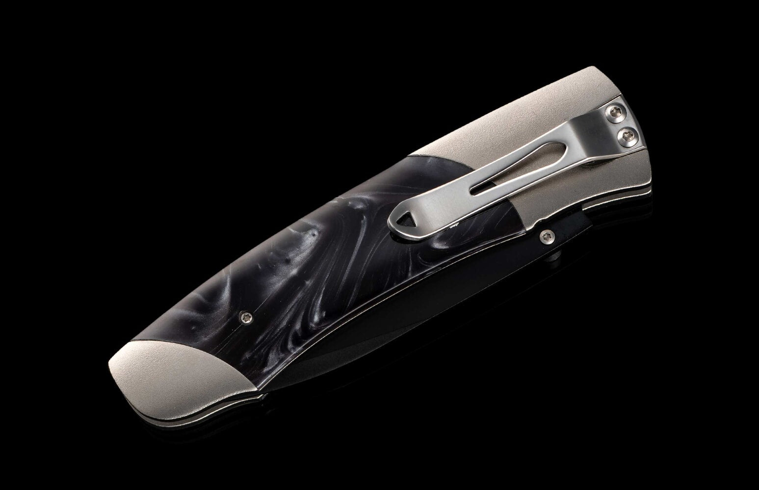 William Henry Titanium pocketknife with compressed acrylic resin and stainless blade A200-1B