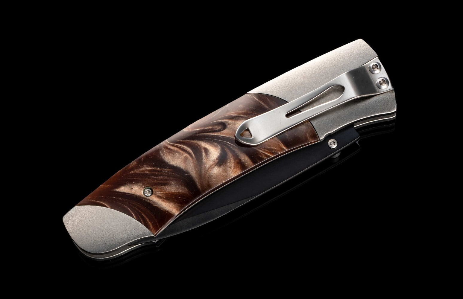William Henry Titanium pocketknife with compressed acrylic resin and stainless blade A200-3B
