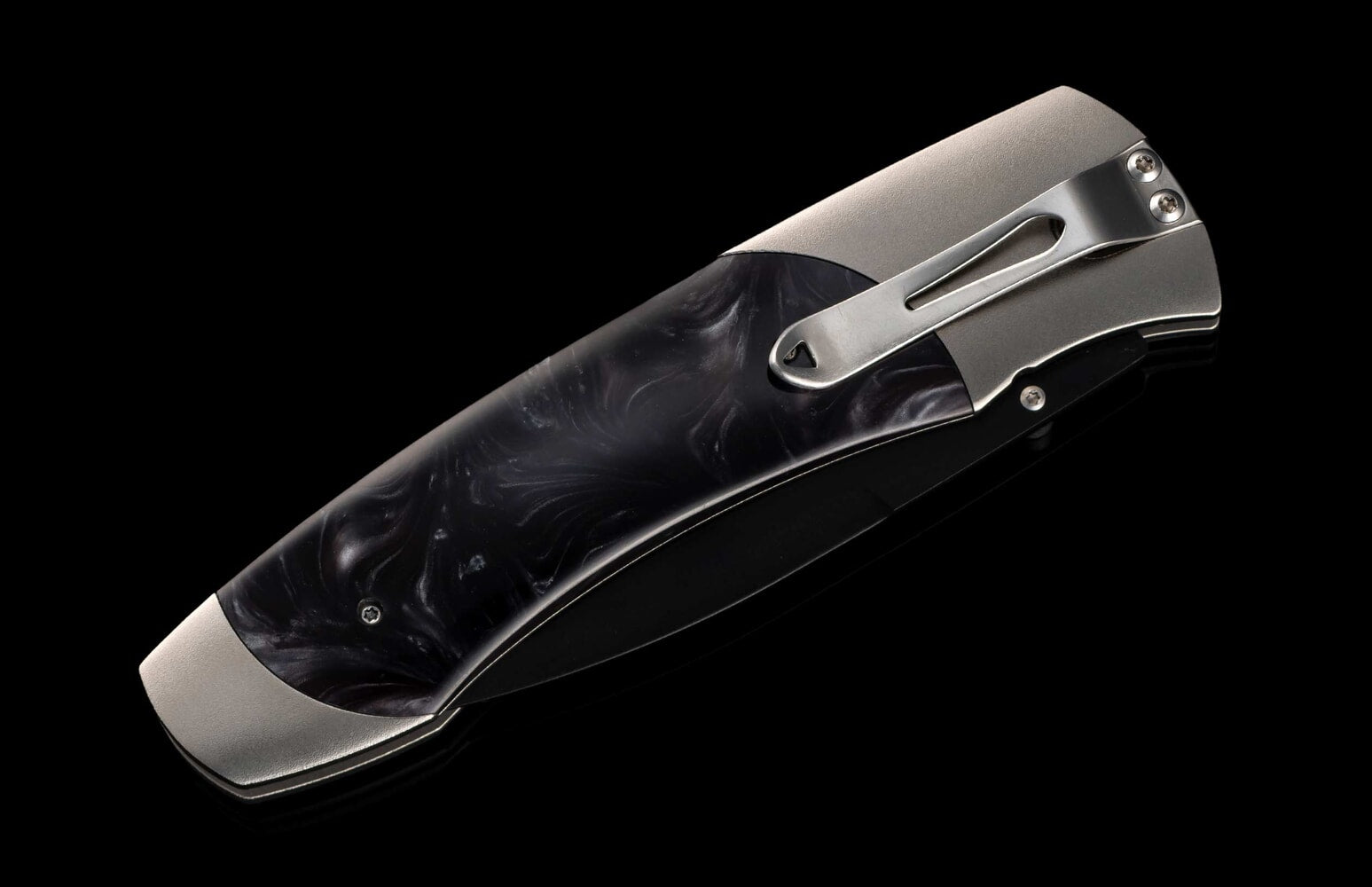 William Henry Titanium pocketknife with compressed acrylic resin and stainless blade A300-1B