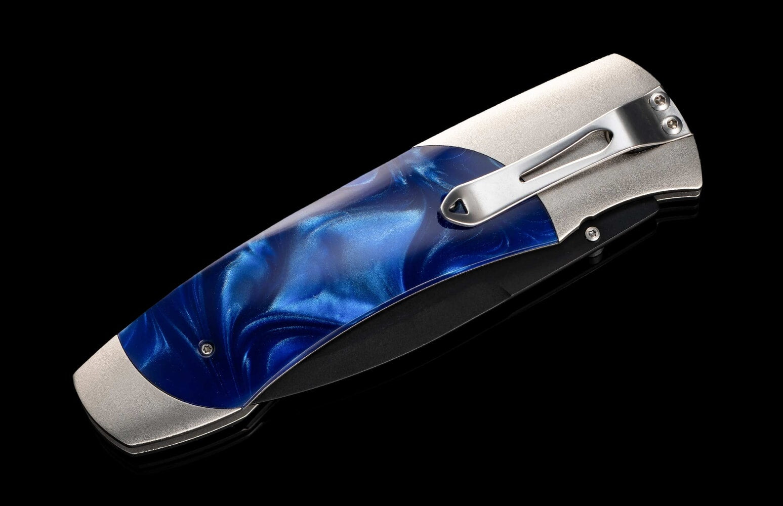William Henry Titanium pocketknife with compressed acrylic resin and stainless blade A300-2B