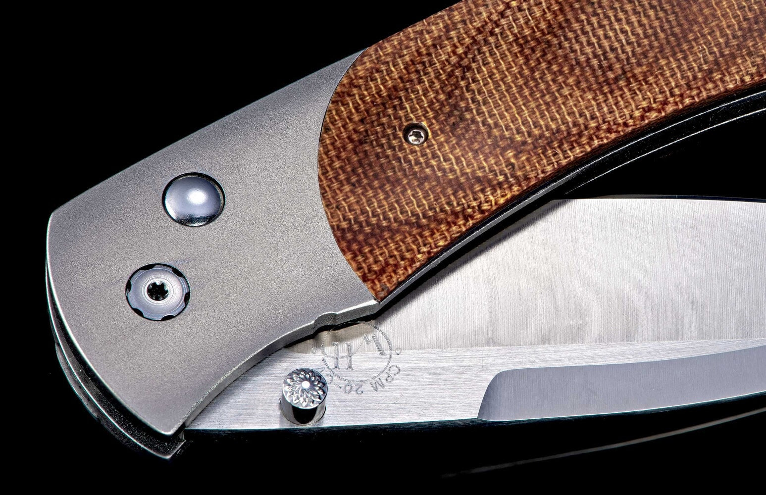 William Henry Frame in hand-finished aerospace grade titanium knife A300-5