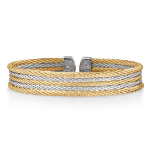 ALOR Stainless Steel Two-tone Precious Metal Bracelet  04-43-S605-00