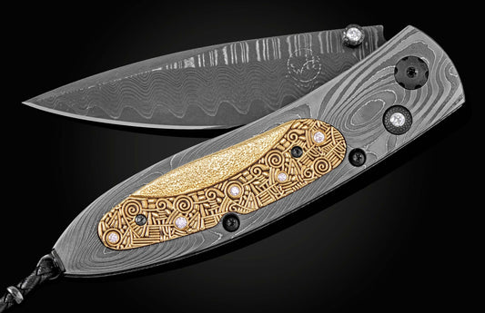 William Henry Folding knife featuring 18K gold scales with inset diamonds B05 SEPKUS