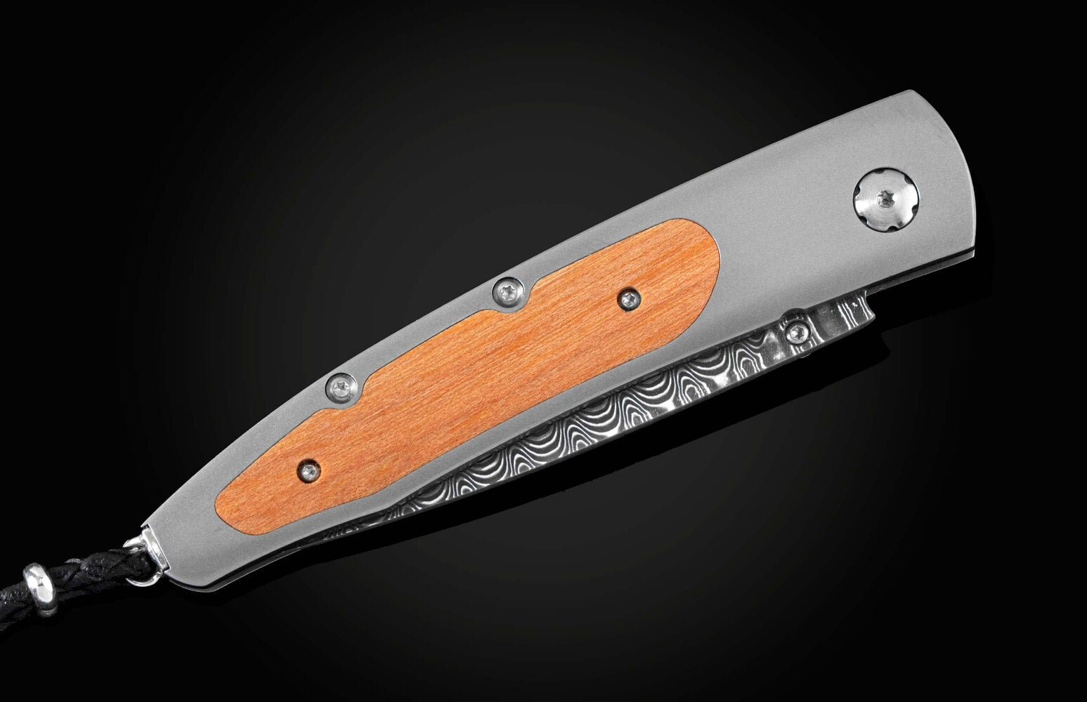 William Henry Titanium pocket knife with wood from original Autzen Stadium seat B10 DUCKS