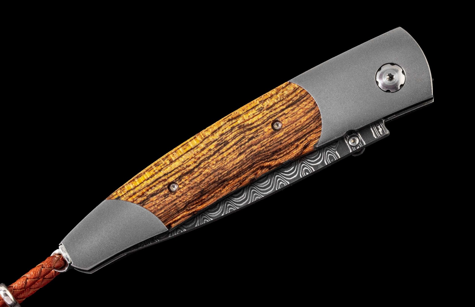 William Henry Titanium pocket knife inlaid with Bocote wood B10 REFRESH