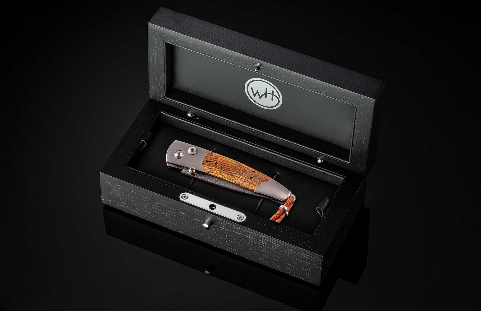 William Henry Titanium pocket knife inlaid with Bocote wood B10 REFRESH