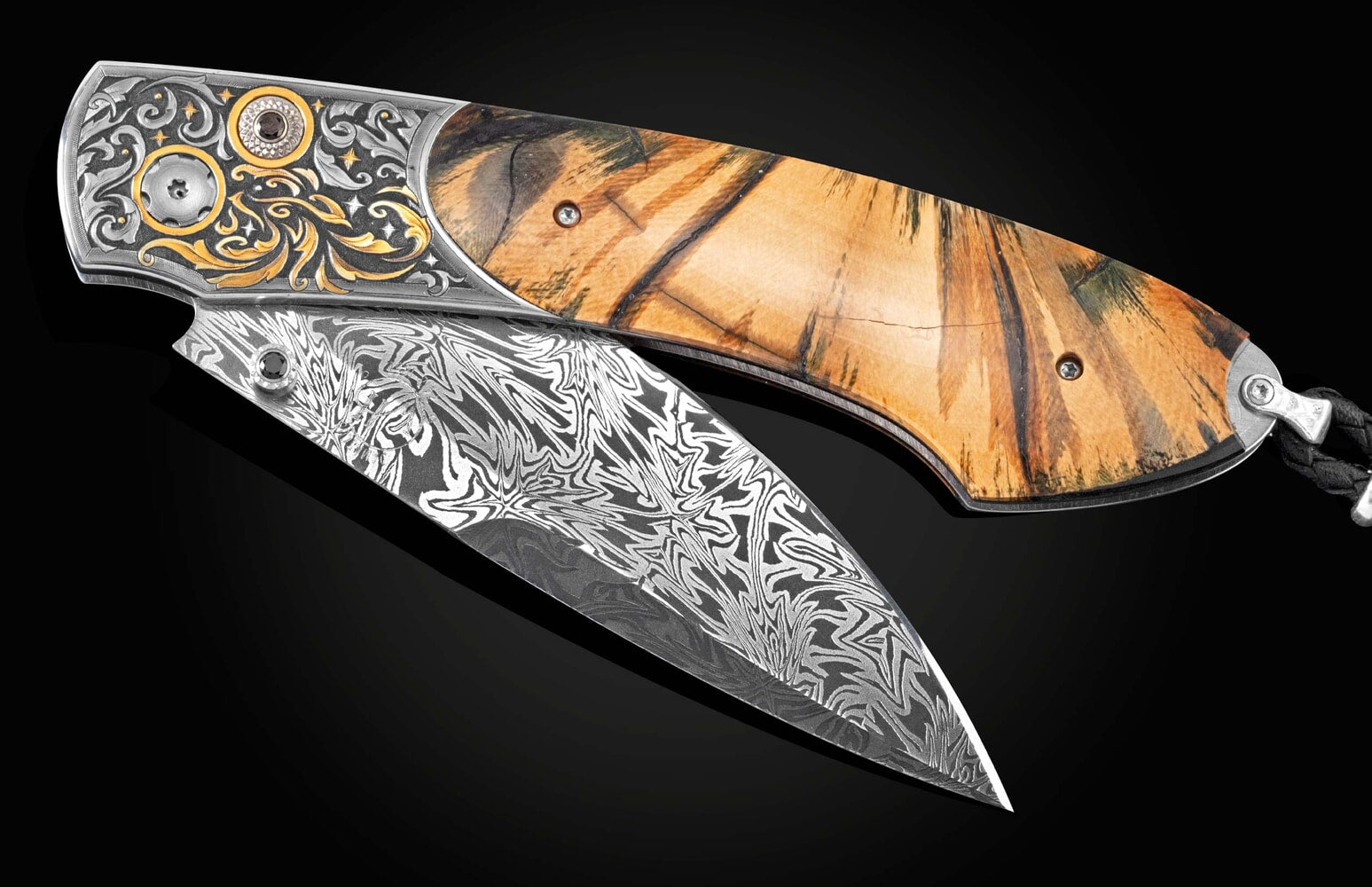 William Henry Hand-engraved pocket knife with woolly mammoth tooth B12 PHOENIX