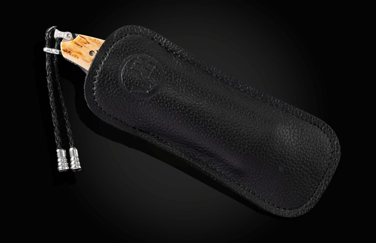 William Henry Pocketknife featuring mokume gane, fossil mammoth tusk bark, and wave damascus blade. B30 EVENTIDE