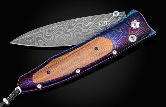 William Henry Damascus pocketknife with wood from the H.M.S. Victory B30 HORNBLOWER