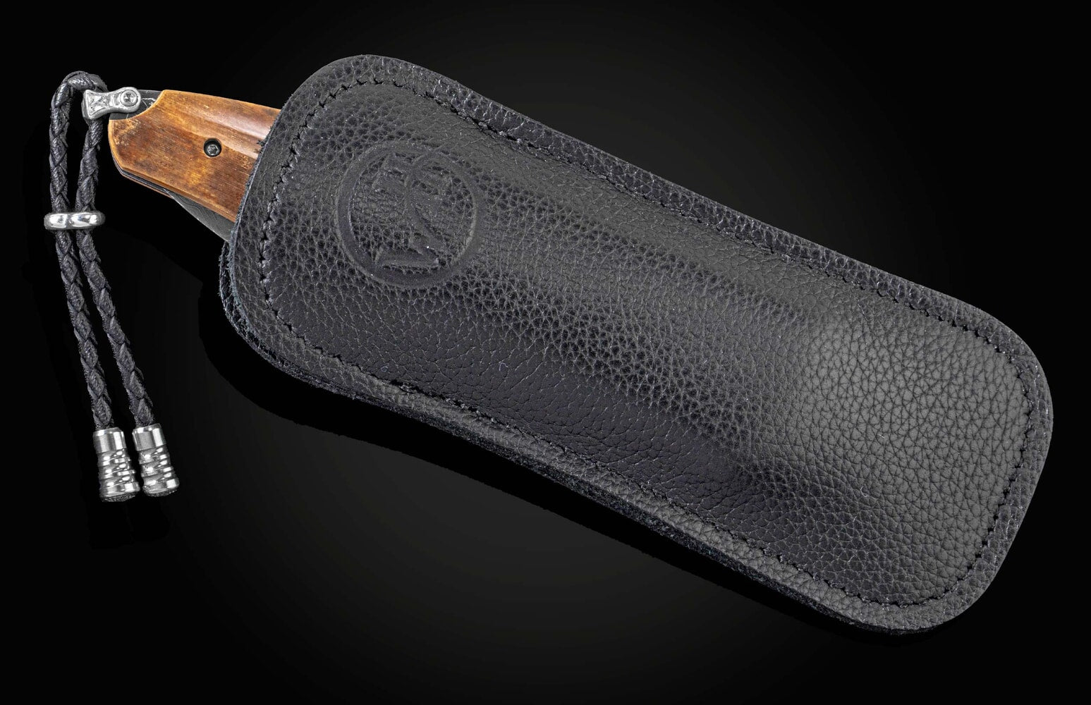 William Henry Pocketknife featuring hand-forged damascus andfossil woolly mammoth tusk bark B30 WRANGEL