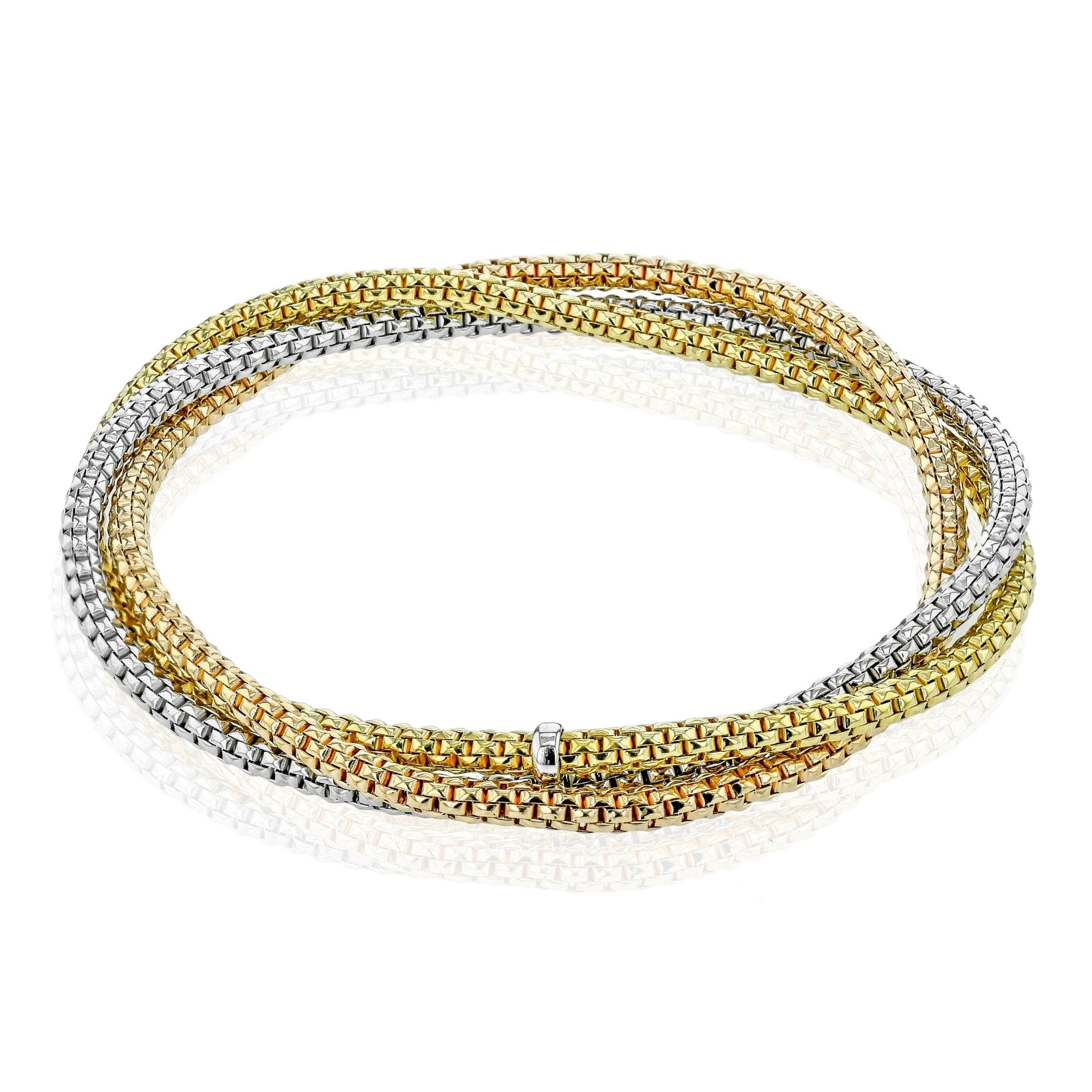 Woven Bangle in 18k Gold