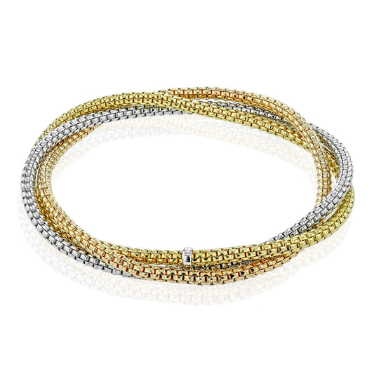 Woven Bangle in 18k Gold