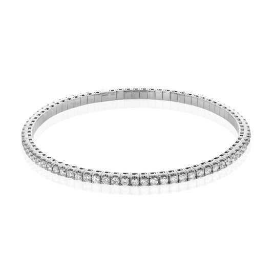 Tennis Stretch Bracelet in 18k Gold with Diamonds