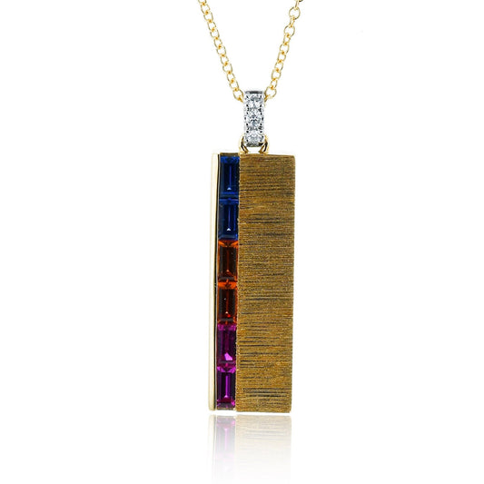 Rainbow Pendant in 18k Gold with Diamonds