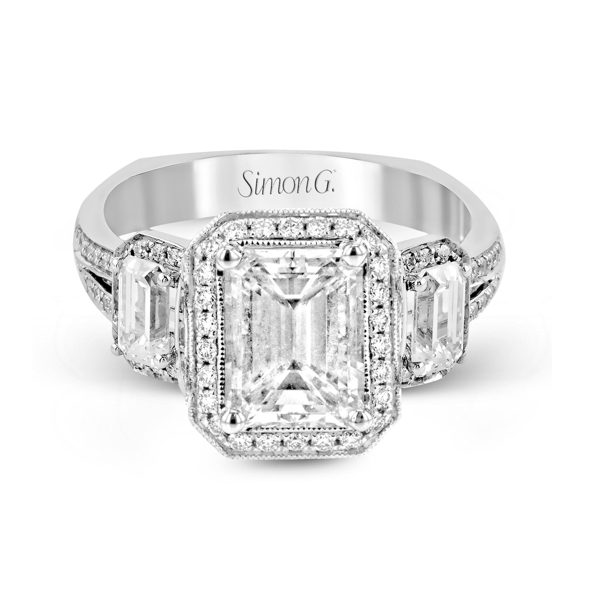 emerald-cut-three-stone-halo-engagement-ring-in-18k-gold-with-diamonds