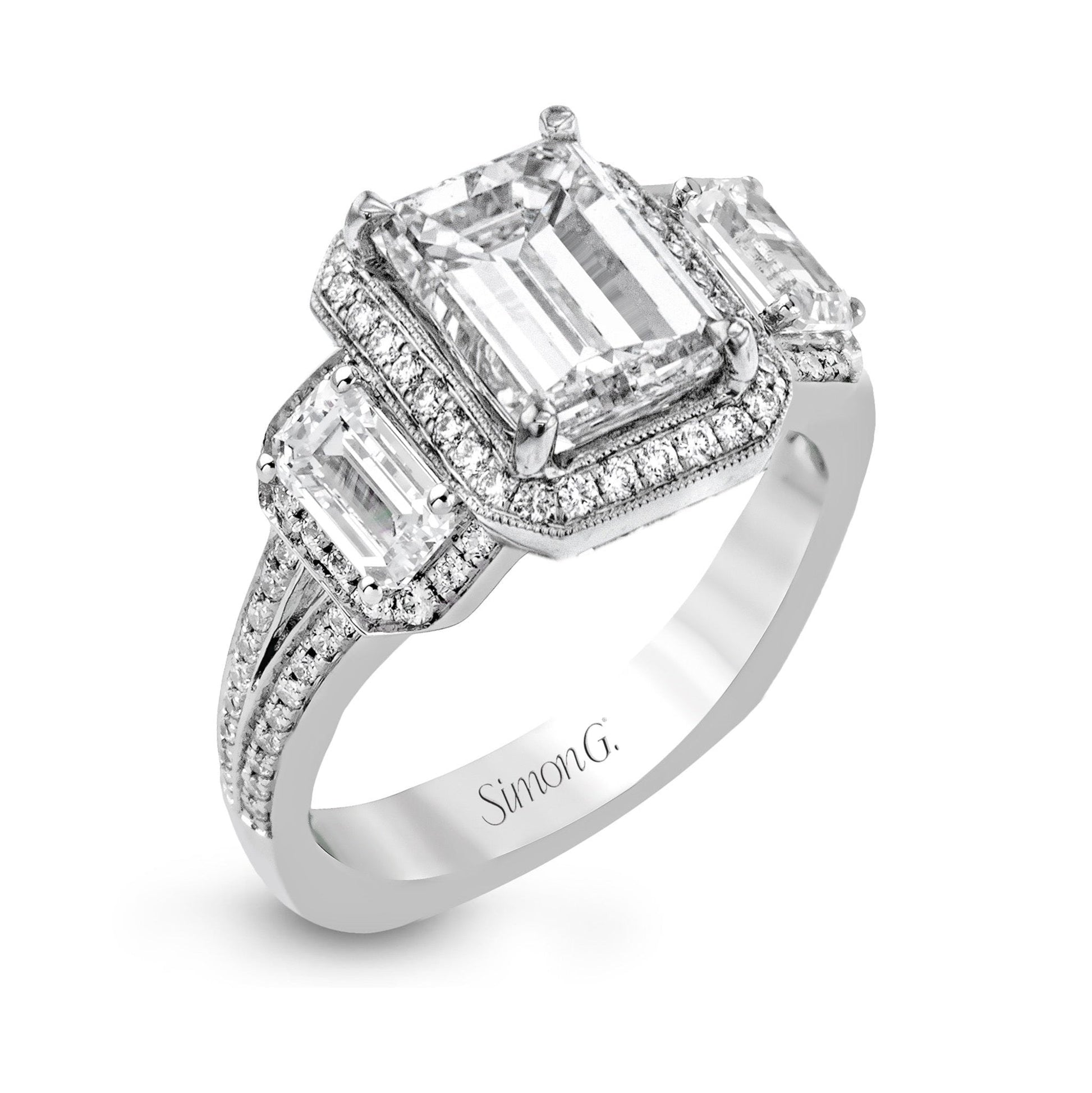 emerald-cut-three-stone-halo-engagement-ring-in-18k-gold-with-diamonds