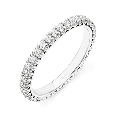 Eternity Anniversary Ring In 18k Gold With Diamonds