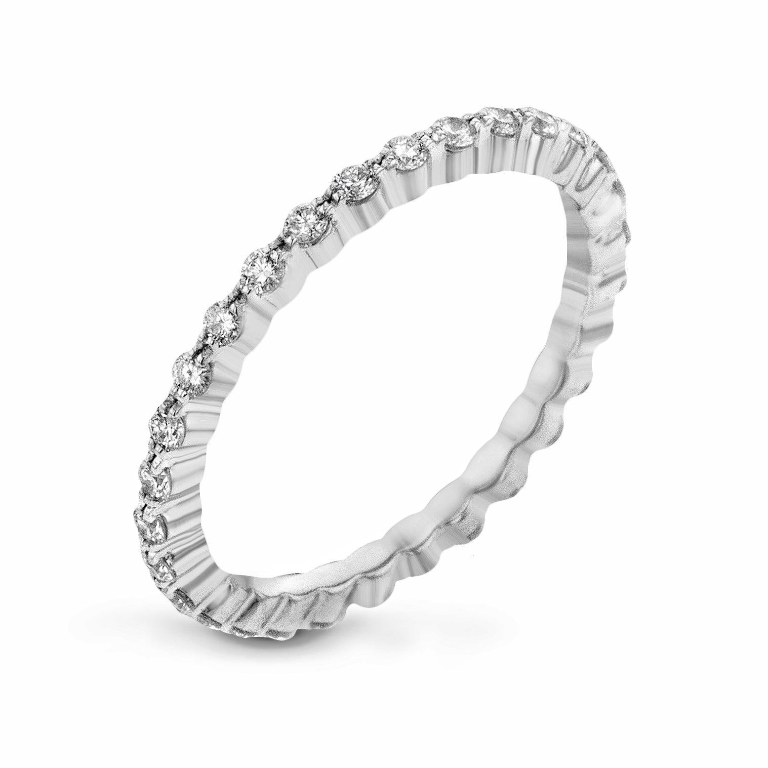 Eternity Wedding Band in 18k Gold With Diamonds