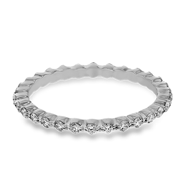 Eternity Wedding Band in 18k Gold With Diamonds