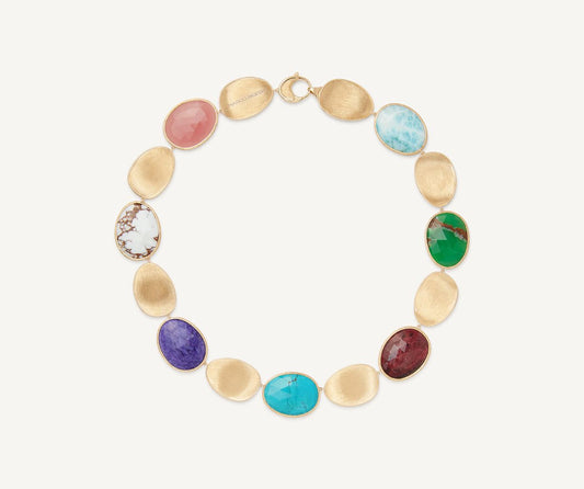 18K Yellow Gold Mixed Gemstone Collar