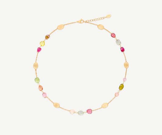 18K Yellow Gold Tourmaline Necklace