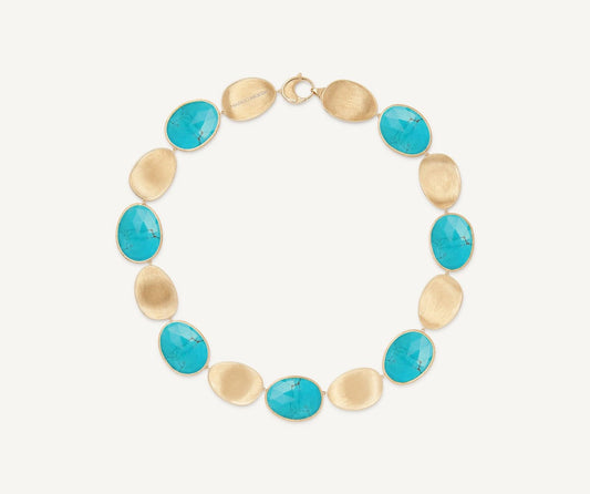 18K Yellow Gold Turquoise Collar