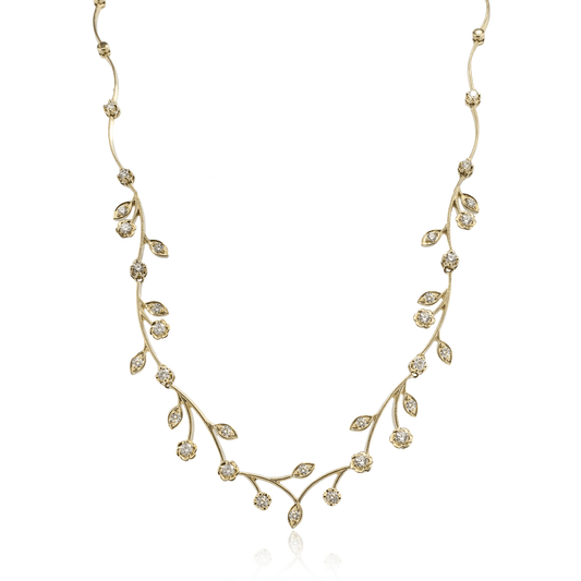 Magnificent Garden Necklace in 14k Gold with Diamonds
