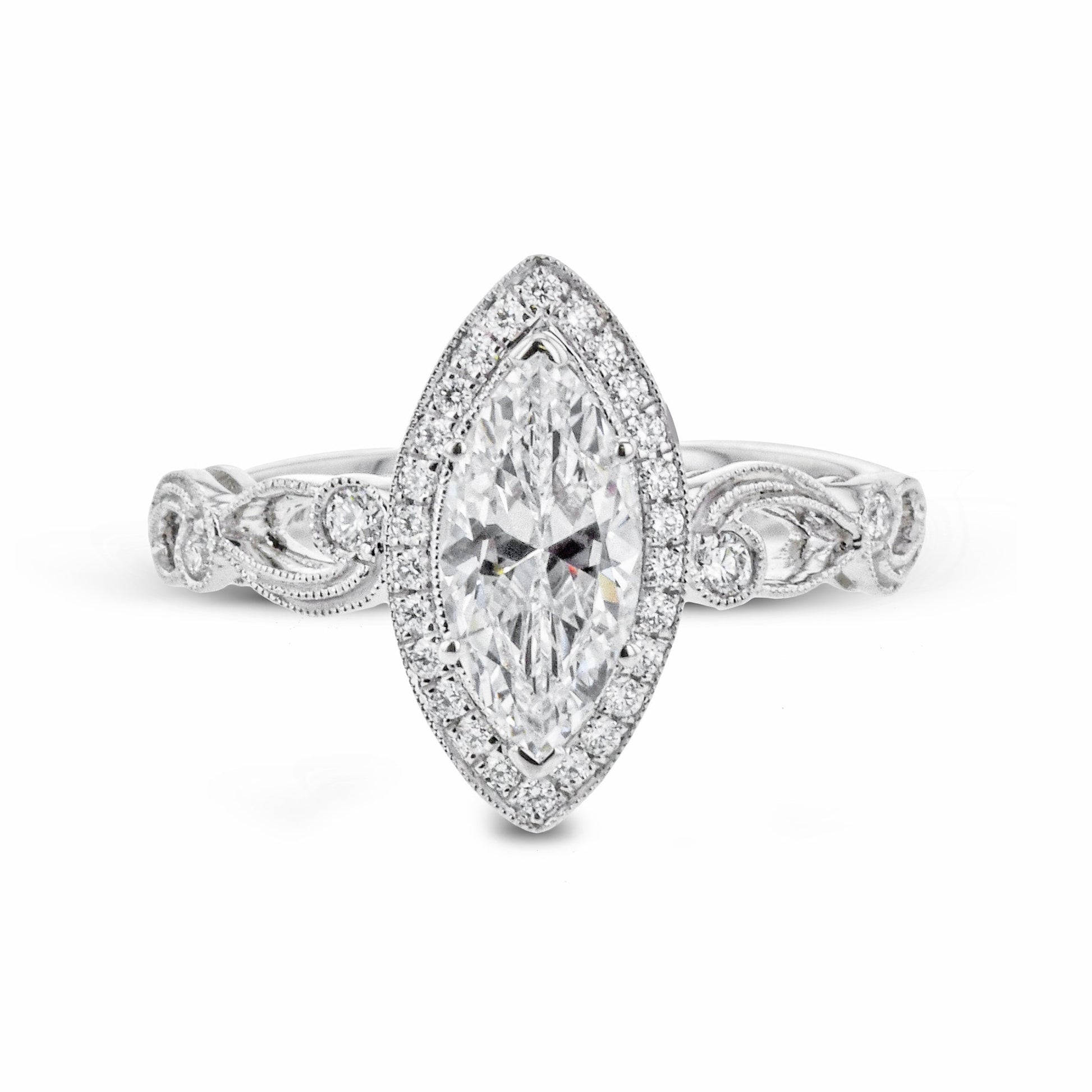 marquise-cut-halo-engagement-ring-in-18k-gold-with-diamonds
