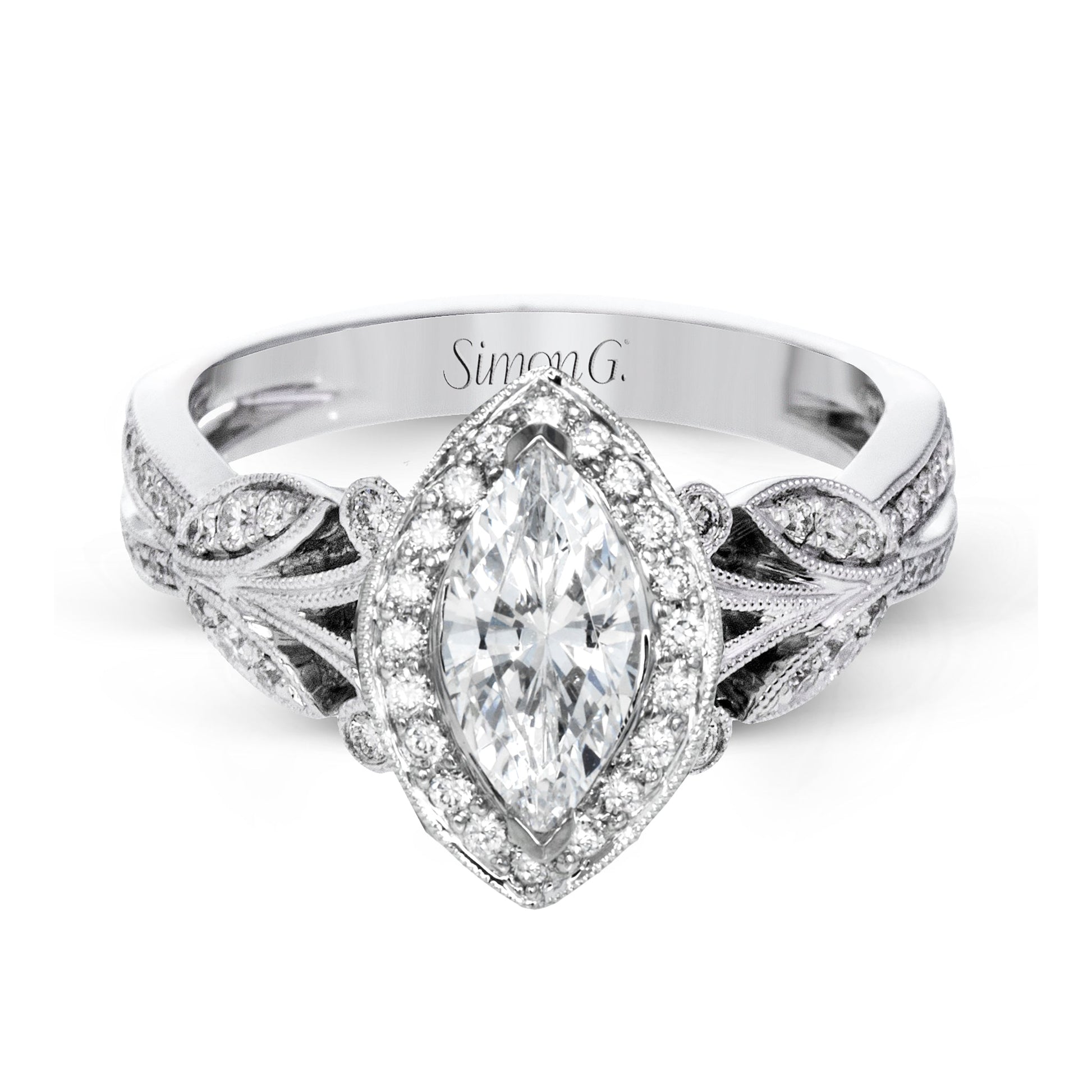marquise-cut-halo-engagement-ring-in-18k-gold-with-diamonds