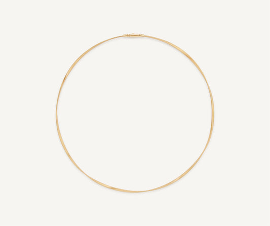 18K Yellow Gold Twisted Coil Necklace