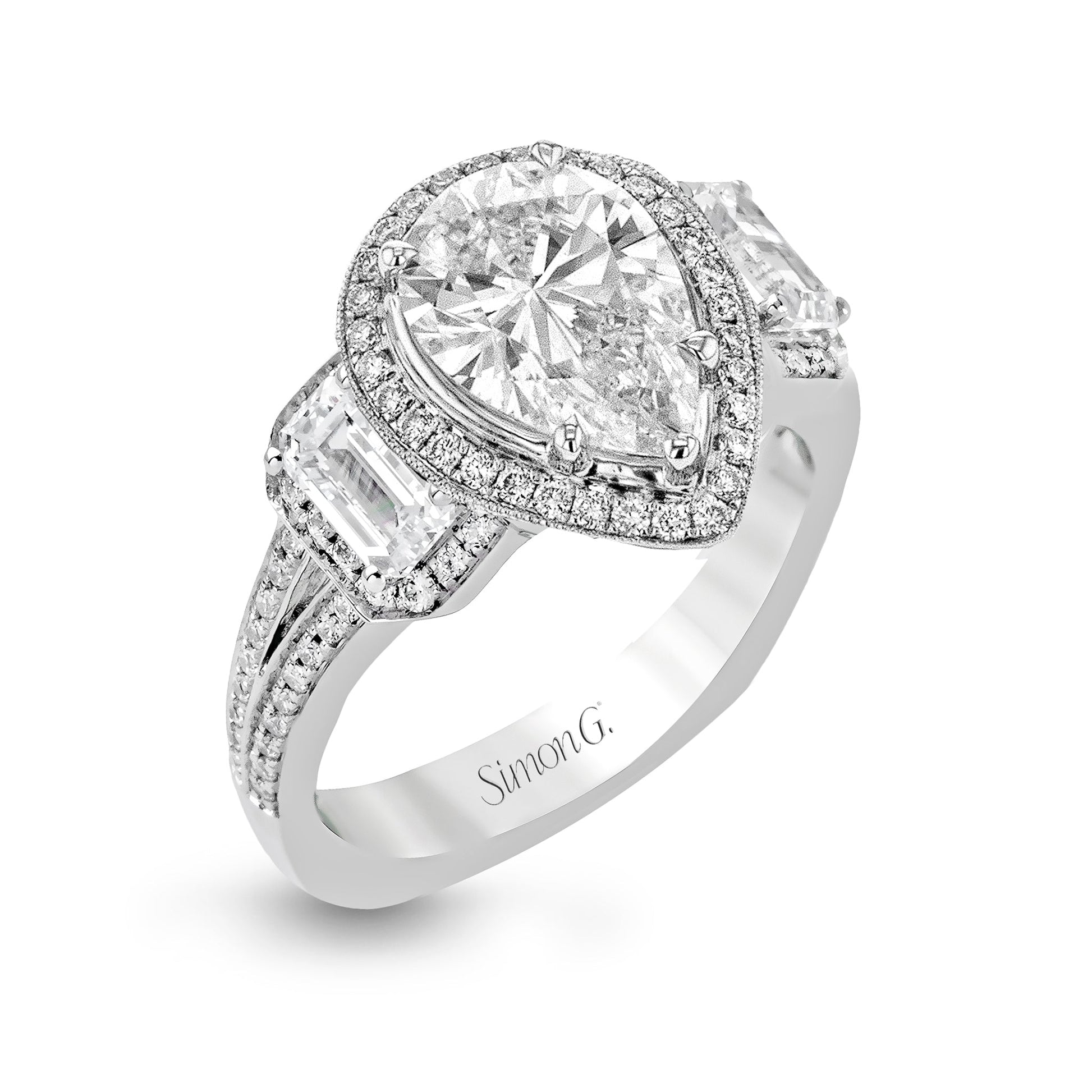 pear-cut-three-stone-halo-engagement-ring-in-18k-gold-with-diamonds