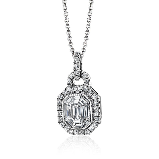 Pendant Necklace in 18k Gold with Diamonds