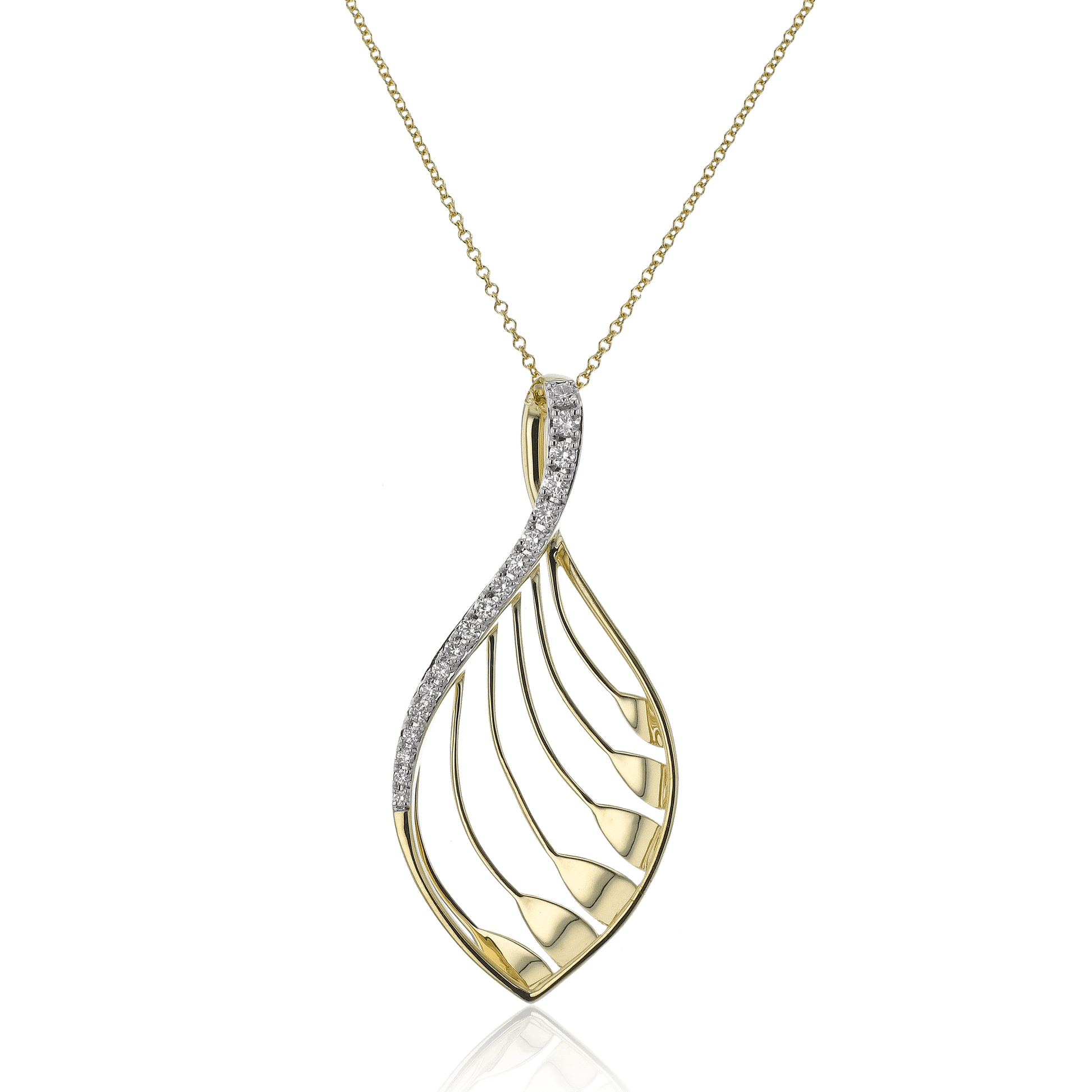 Pendant Necklace in 18k Gold with Diamonds