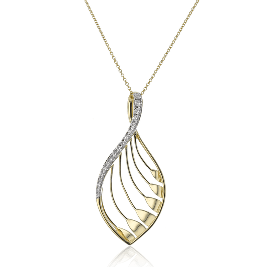 Pendant Necklace in 18k Gold with Diamonds