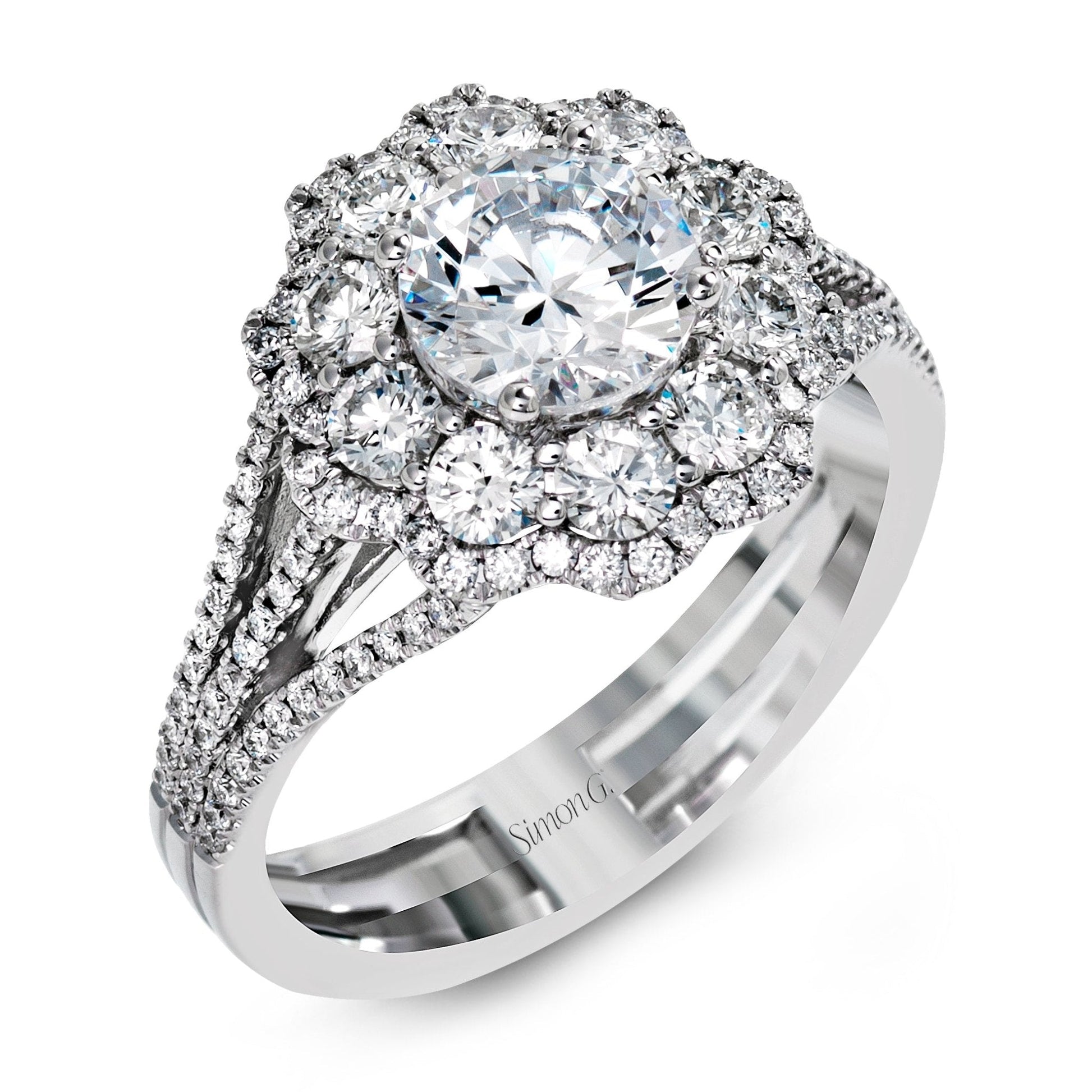 round-cut-halo-engagement-ring-in-18k-gold-with-diamonds
