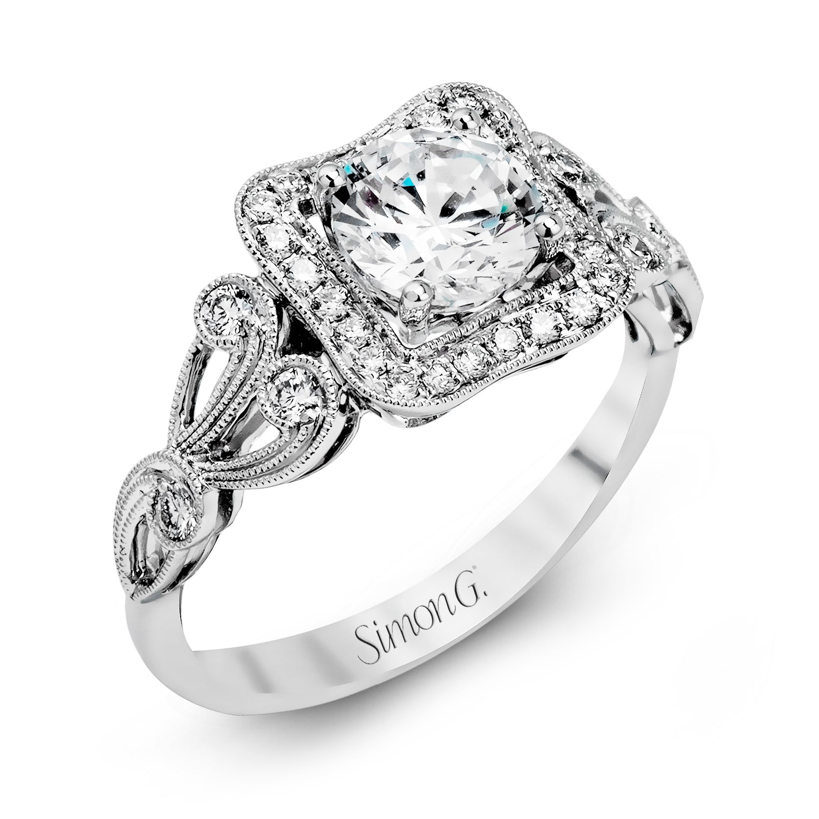 round-cut-halo-engagement-ring-in-18k-gold-with-diamonds