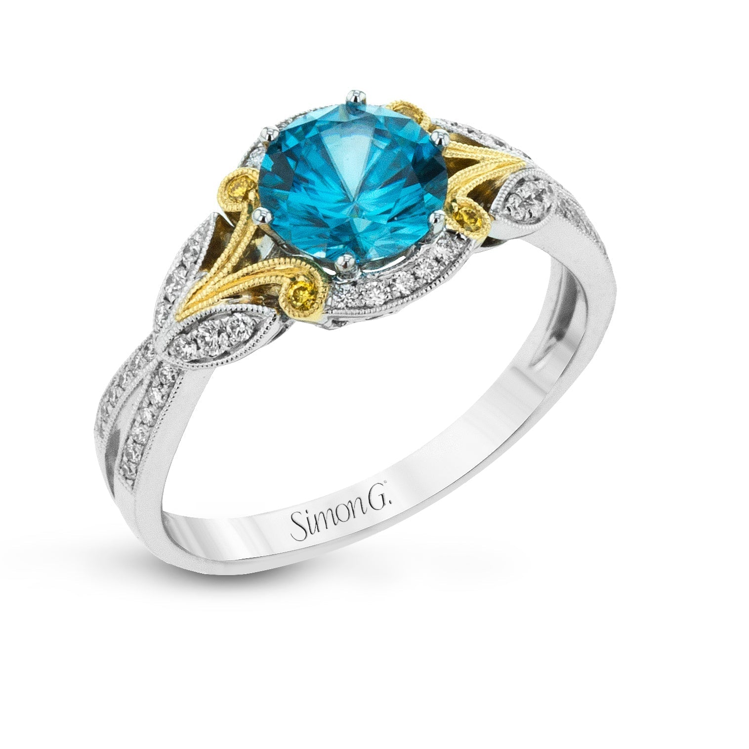 round-cut-halo-engagement-ring-in-18k-gold-with-diamonds