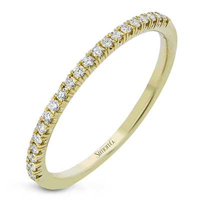 Wedding Band in 18k Gold with Diamonds