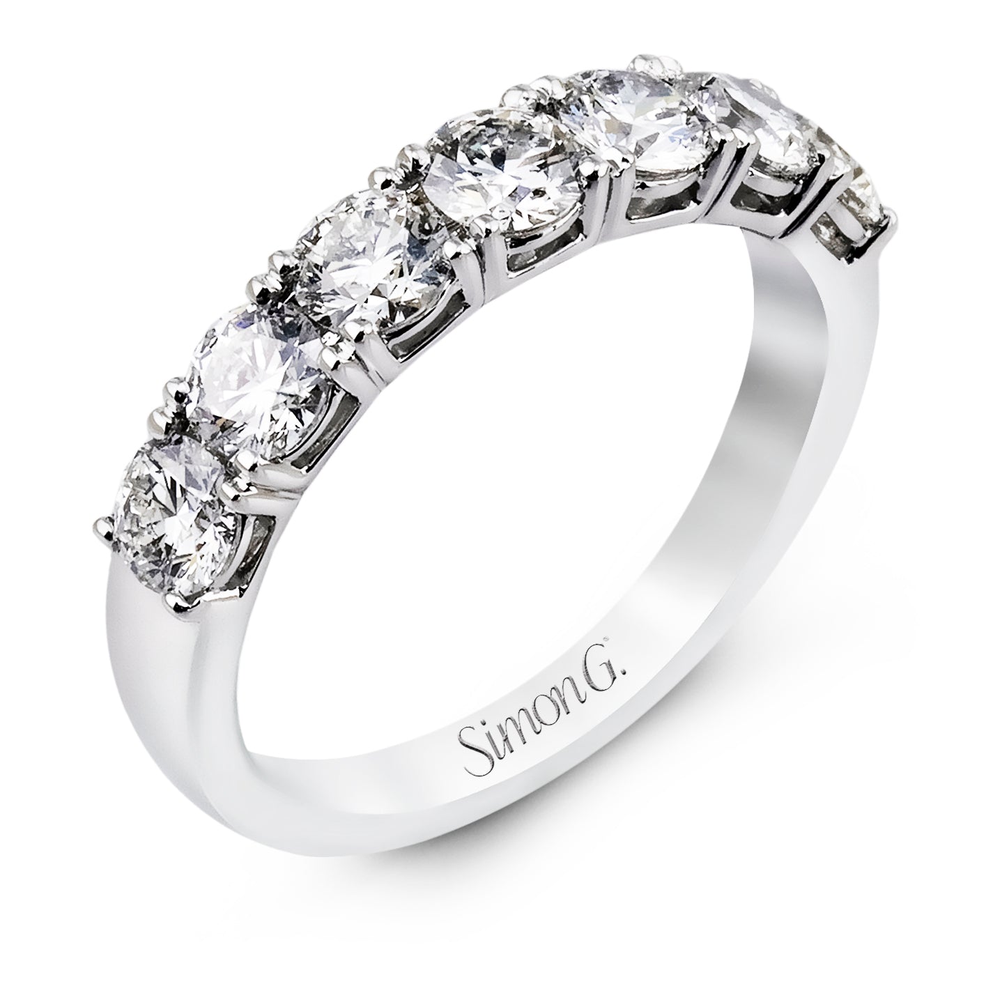 Wedding Band In 18k Gold With Diamonds