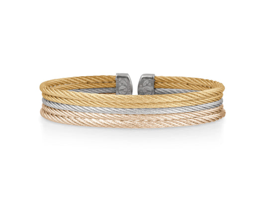 ALOR Stainless Steel  Precious Metal Bracelet  04-S605-59-CA