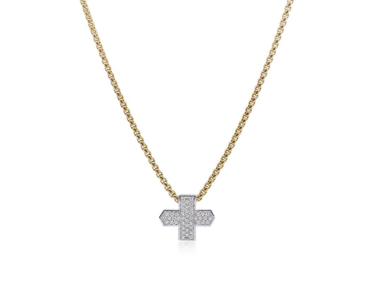 ALOR 14K/Stainless Steel Two-tone Diamond Necklace  08-37-1336-11
