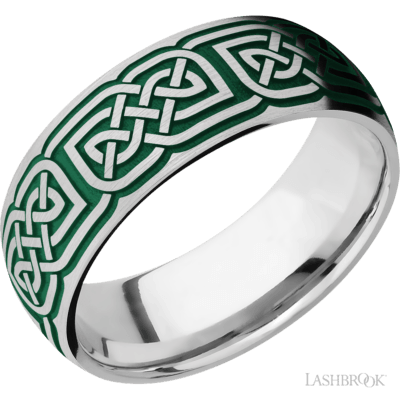 Lashbrook CC8D/LCVCELTIC17/a Cobalt Chrome Gent's Band Celtic Design