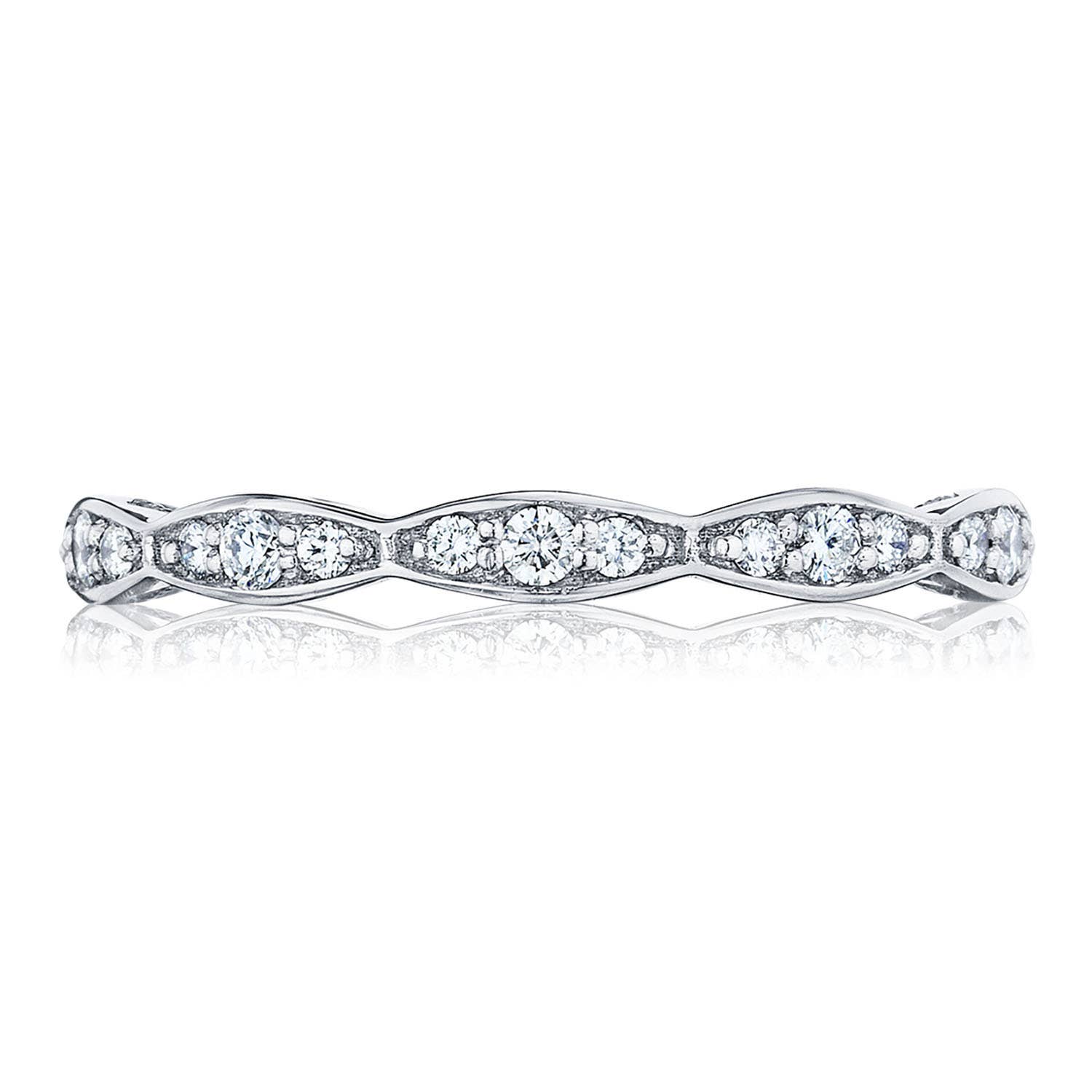Sculpted Crescent | Marquise Design Wedding Band with Diamond 46-2ET