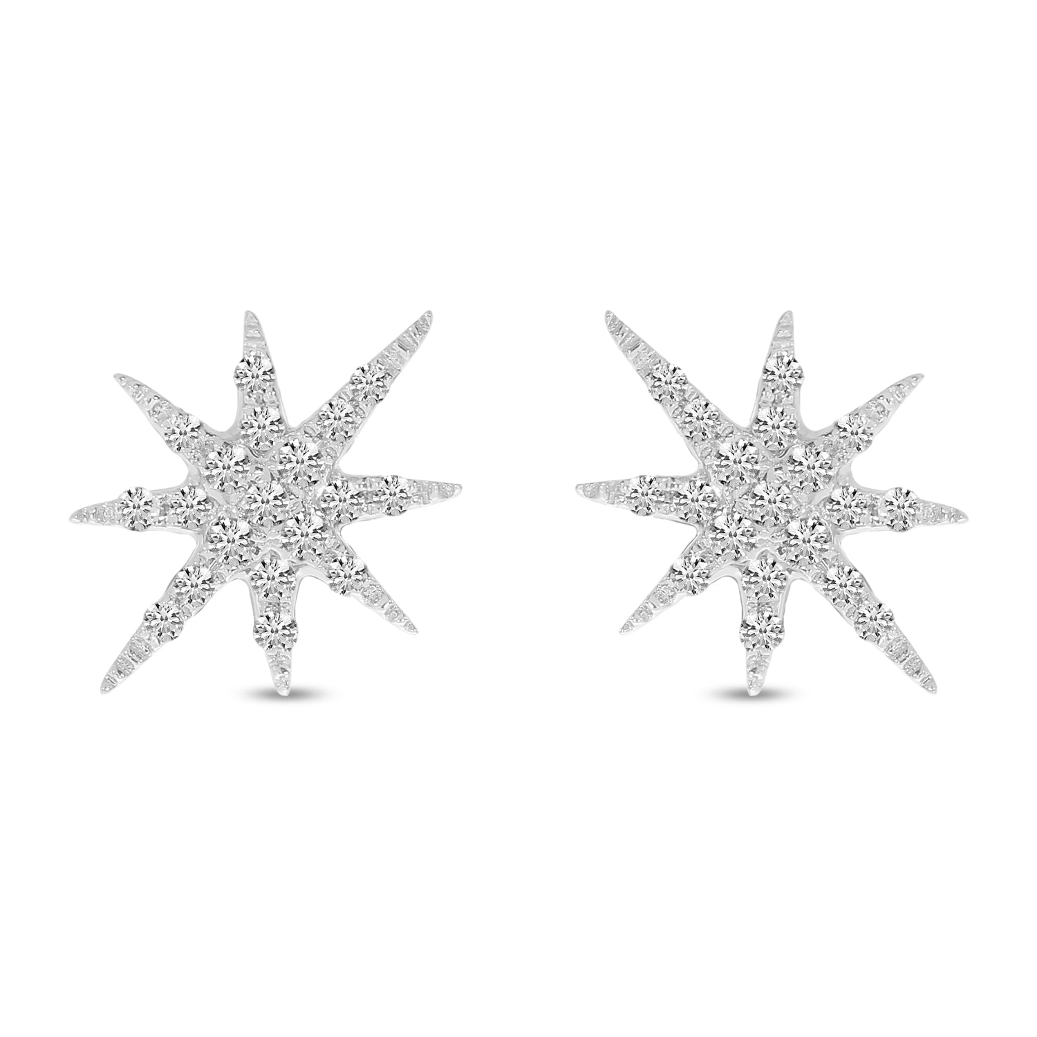 DIAMOND STARBURST EARRINGS E10412W