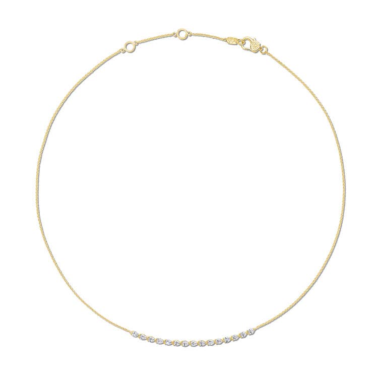 Stilla | Pear Diamond Necklace in 18k Yellow Gold FN67517Y