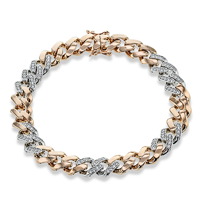 Men's Bracelet In 14k Gold With Diamonds LB2329