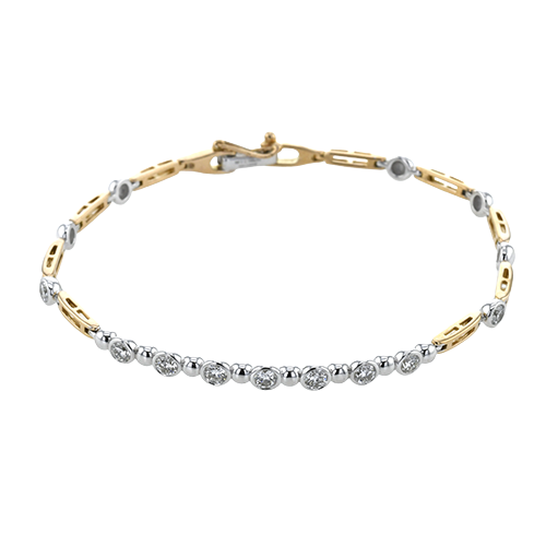 Chain Link Bracelet in 18k Gold with Diamonds LB2462